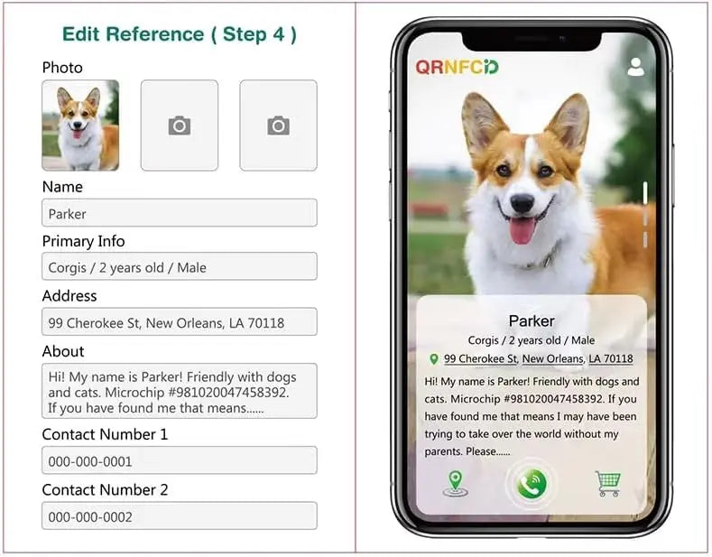 Durable QR Code Pet Dog ID Tag - Safe Paws