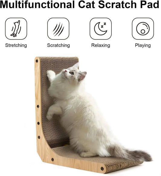 Cat Scratching Cardboard with Ball Toy for Indoor Cats - Safe Paws
