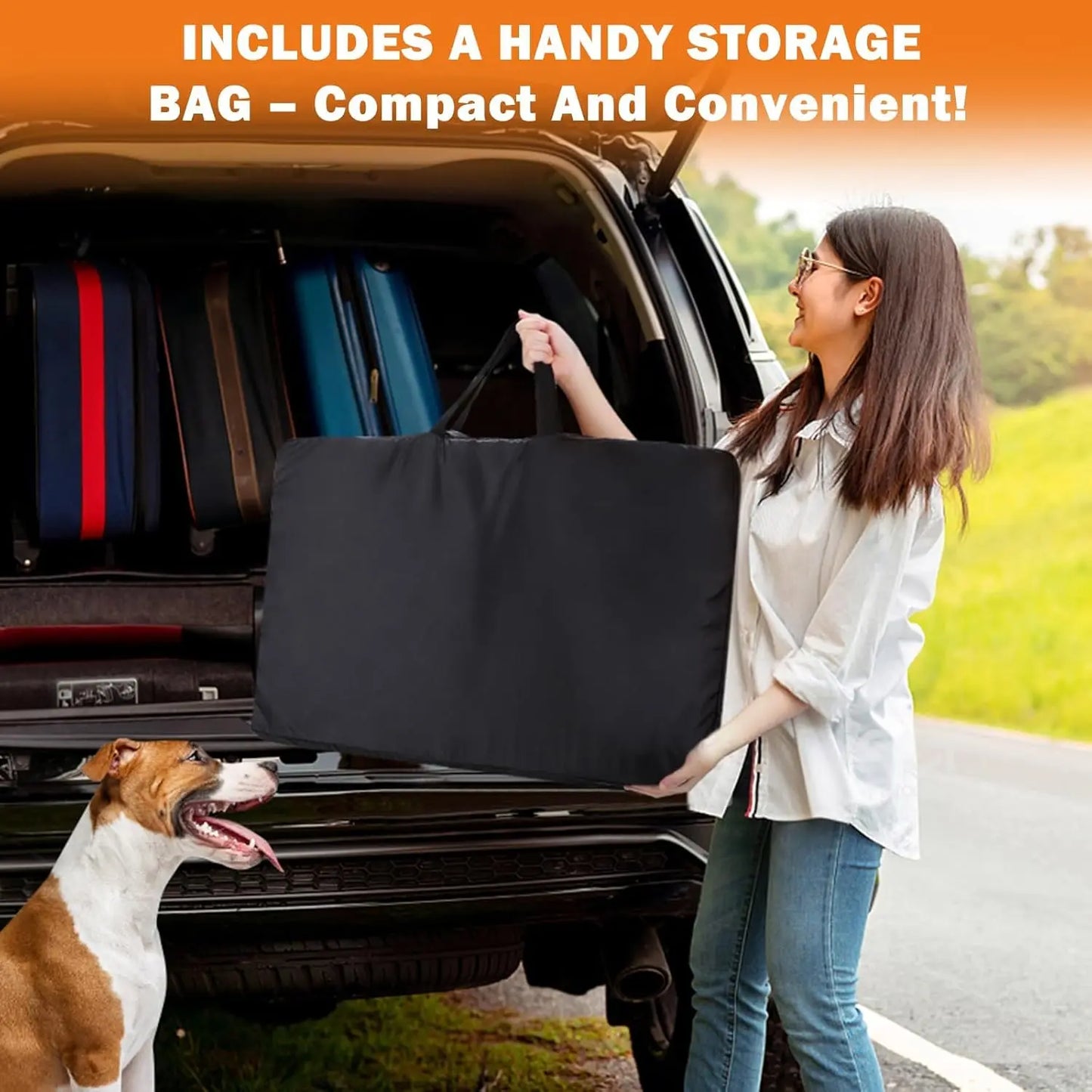 Hard Bottom Back Seat Extender for Dog Travel Accessories - Safe Paws