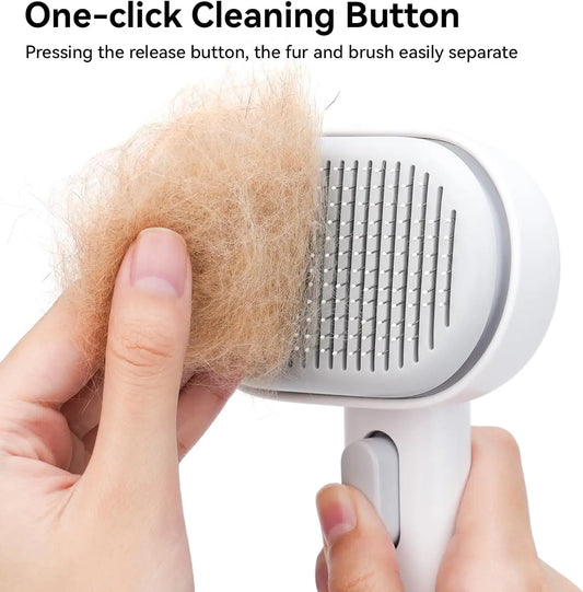 Cat Brush with Release Button - Safe Paws