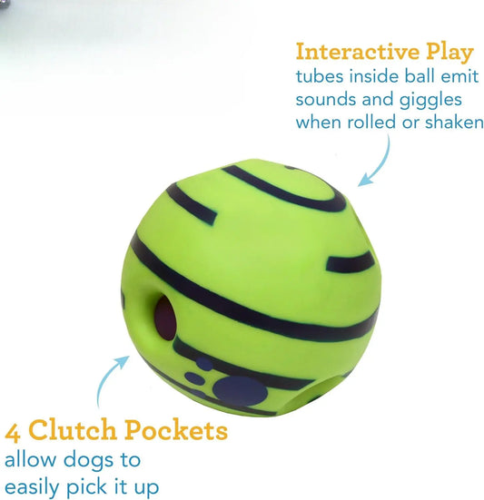 Interactive Dog Toy, Fun Giggle Sounds - Safe Paws