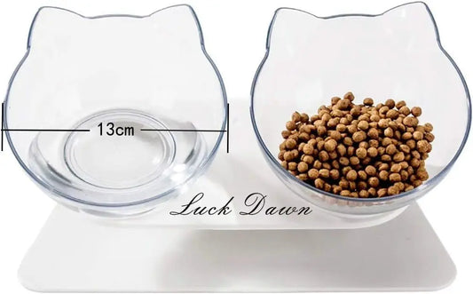 Double Elevated Cat Bowls with Raised Stand - Safe Paws
