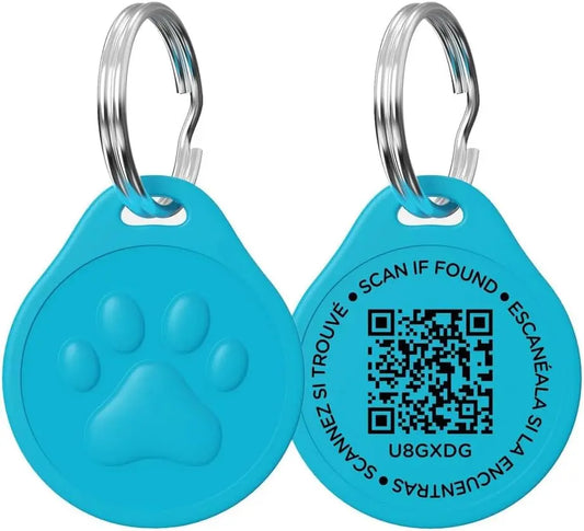 Durable QR Code Pet Dog ID Tag - Safe Paws