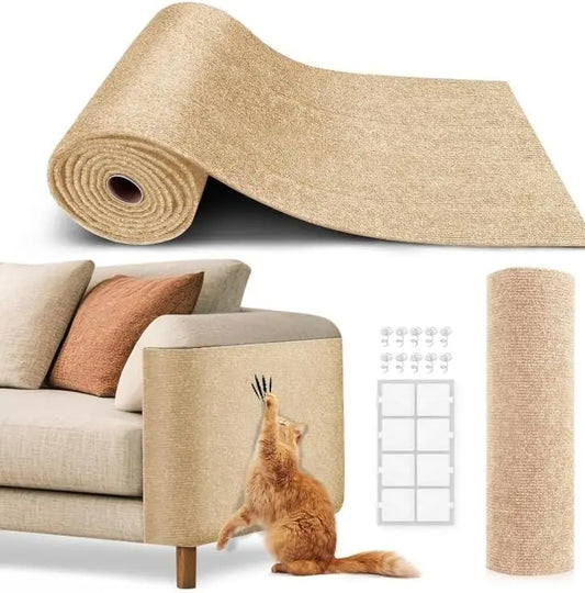 Trimmable Self-Adhesive Cat Scratch Mats - Safe Paws