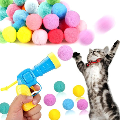 31Pcs Cat Ball Toy Launcher Gun - Safe Paws