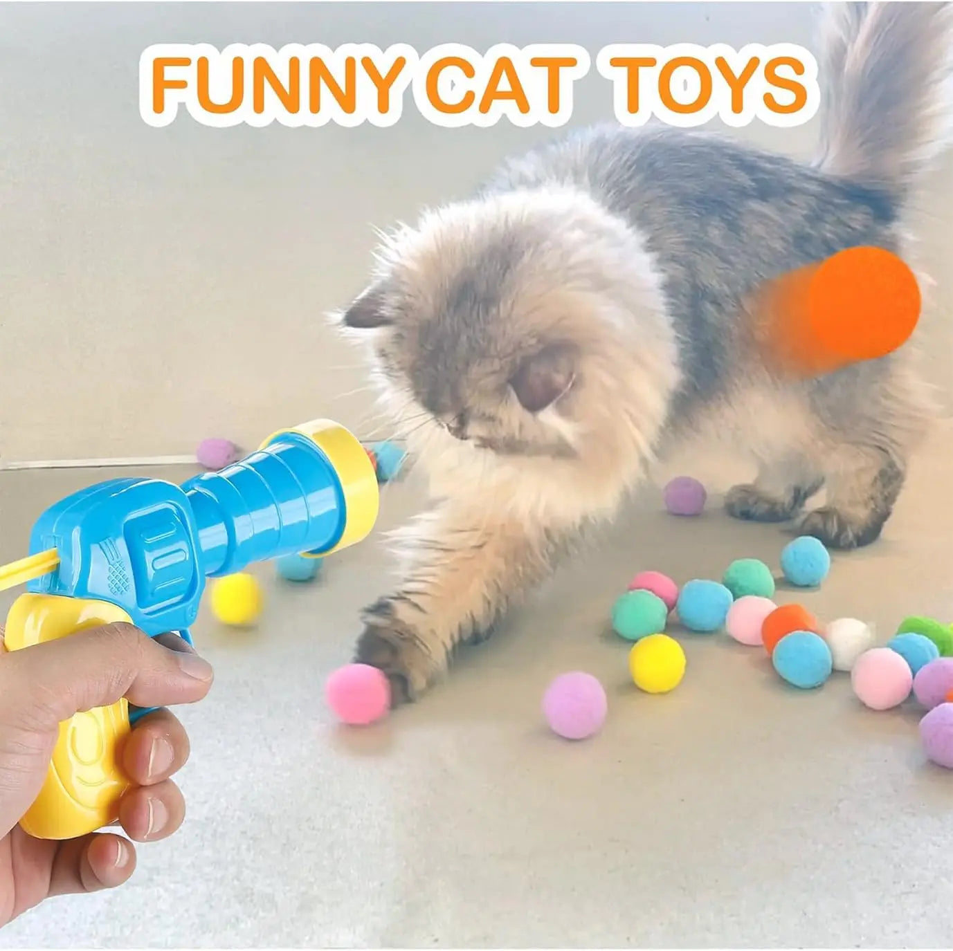 31Pcs Cat Ball Toy Launcher Gun - Safe Paws