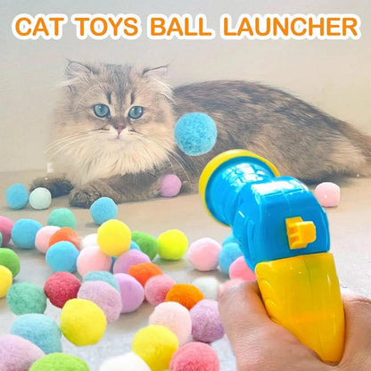 31Pcs Cat Ball Toy Launcher Gun - Safe Paws