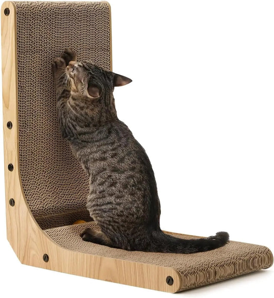 Cat Scratching Cardboard with Ball Toy for Indoor Cats - Safe Paws
