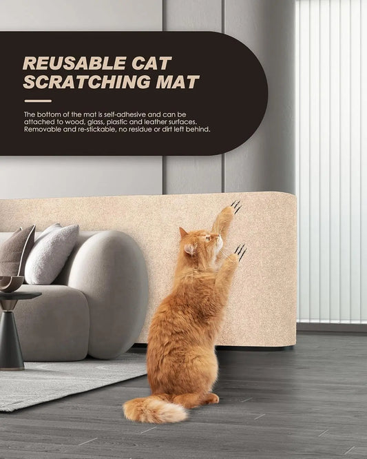 Trimmable Self-Adhesive Cat Scratch Mats - Safe Paws