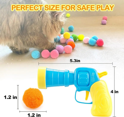 31Pcs Cat Ball Toy Launcher Gun - Safe Paws